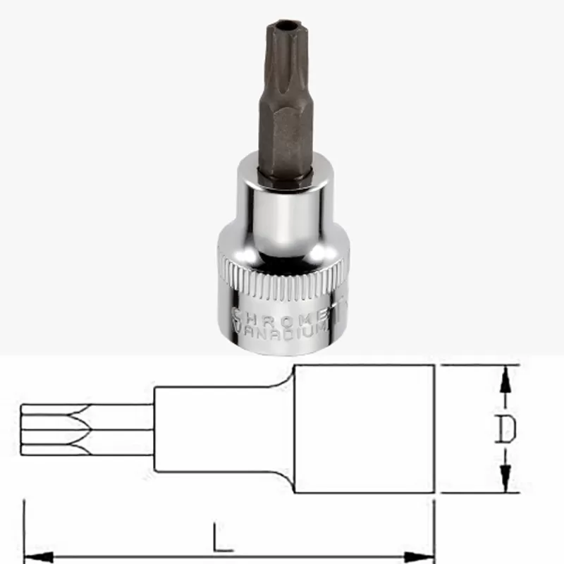 مقبس بت Dr. Torx المقاوم للتلاعب مقاس 3/8 بوصة