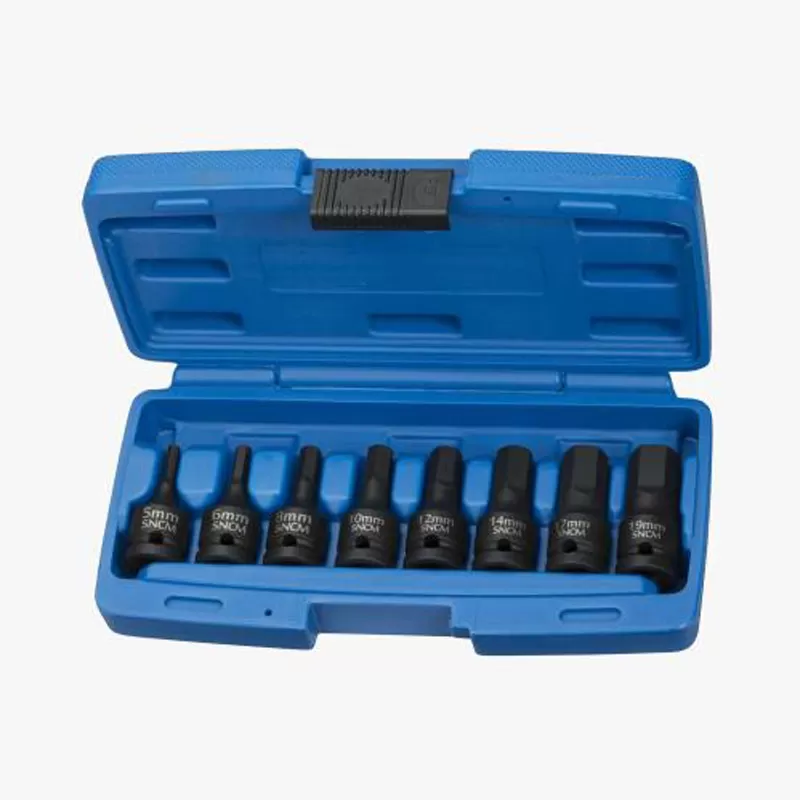 8 قطع 1/2''Dr. Impact Bit Socket Sets in 60mml
