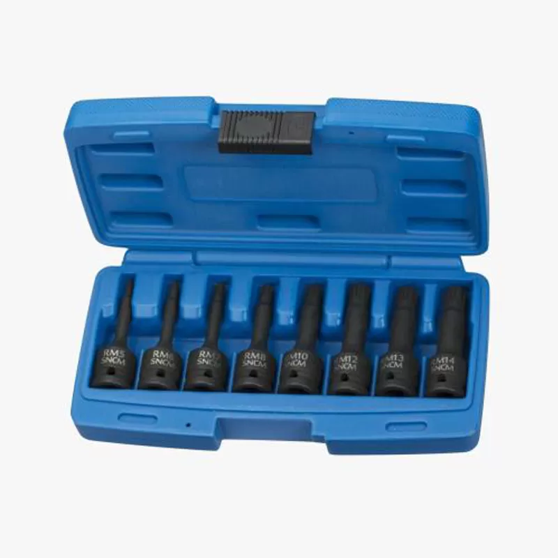 8 قطع 1/2''Dr. Impact Bit Socket Sets in 77mml