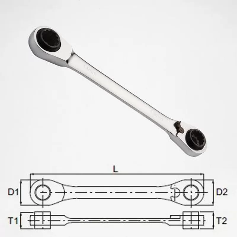 4-IN-1-Wendezahnradschlüssel