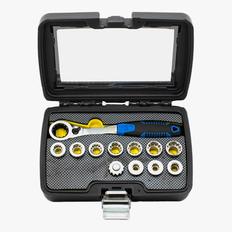 12pcs 3/8’’Dr. Pass-Thru Socket Wrench Set