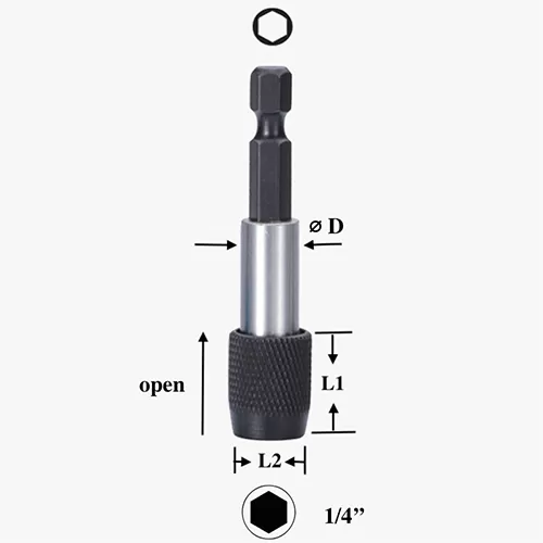 Quick Release Bit Holder-backward type