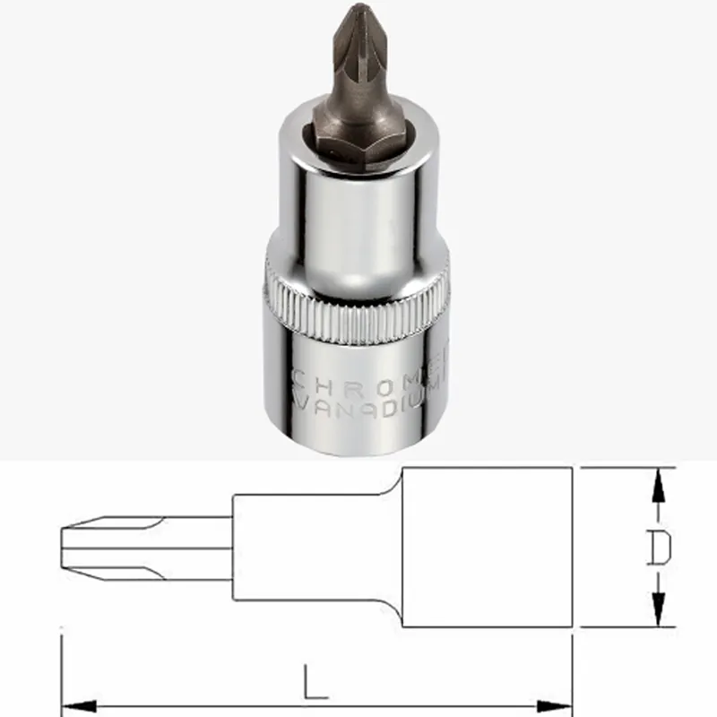1/2" Dr. Pozidriv Bit Socket