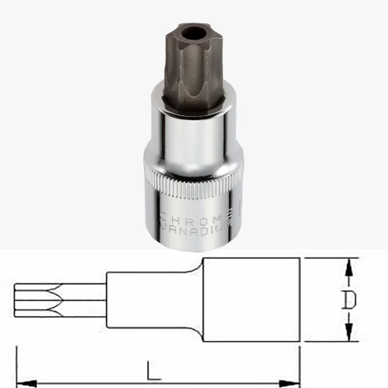1/2" Dr. Torx Tamperproof Bit Socket