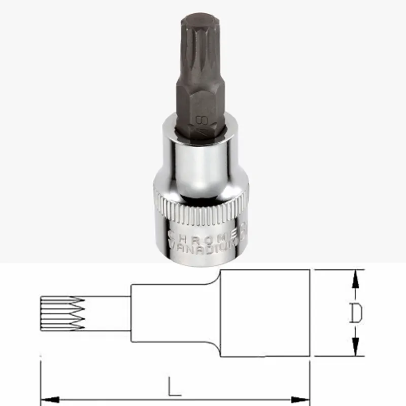 1/4" Dr. Spline Bit Socket