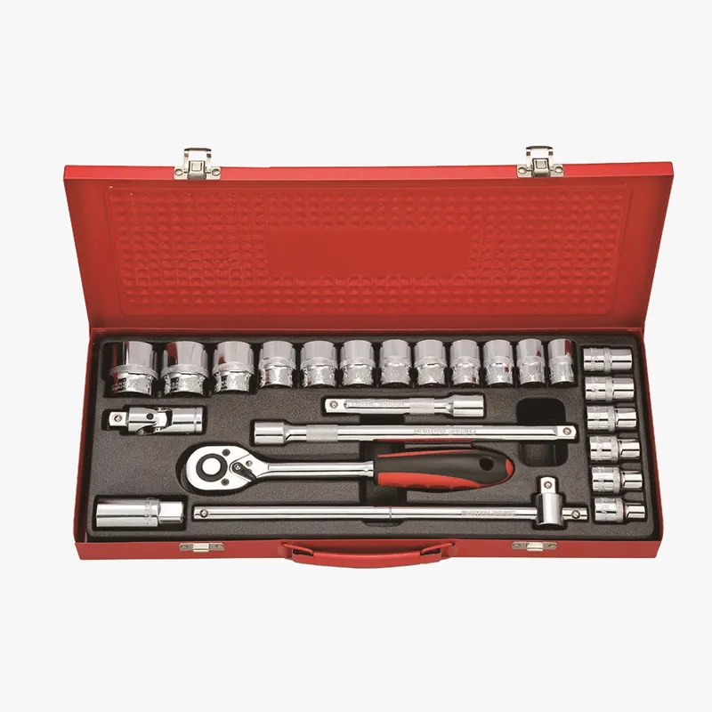 24pcs 1/2" Dr. Socket Wrench Set with Knurl/ Stripe