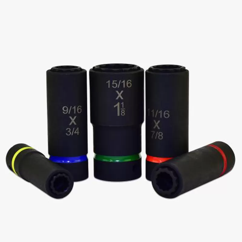 2-In-1 Impact Sockets with 14 sizes