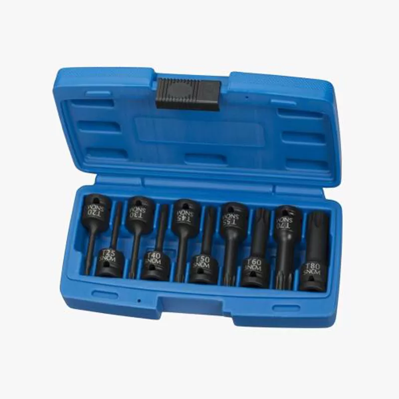 10pcs 1/2''Dr. Impact Bit Socket Sets in 77L