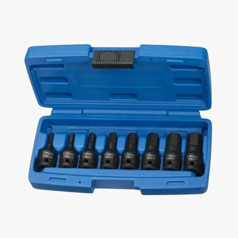 8pcs 1/2''Dr. Impact Bit Socket Sets in 60mml