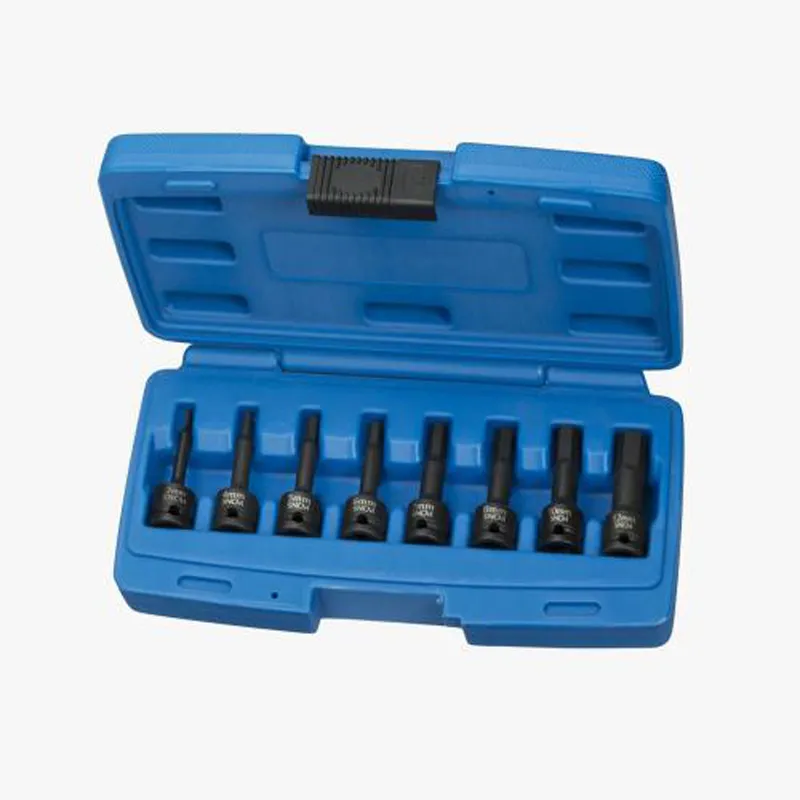 8pcs 3/8''Dr. Impact Bit Socket Sets in 60mml